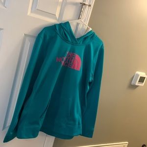 North Face Hoodie, Teal Green